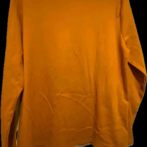 Women’s Long Sleeve Cotton Crew Neck Tee Accent Buttons Gold Burnt Orange NEW xl - Picture 9 of 15